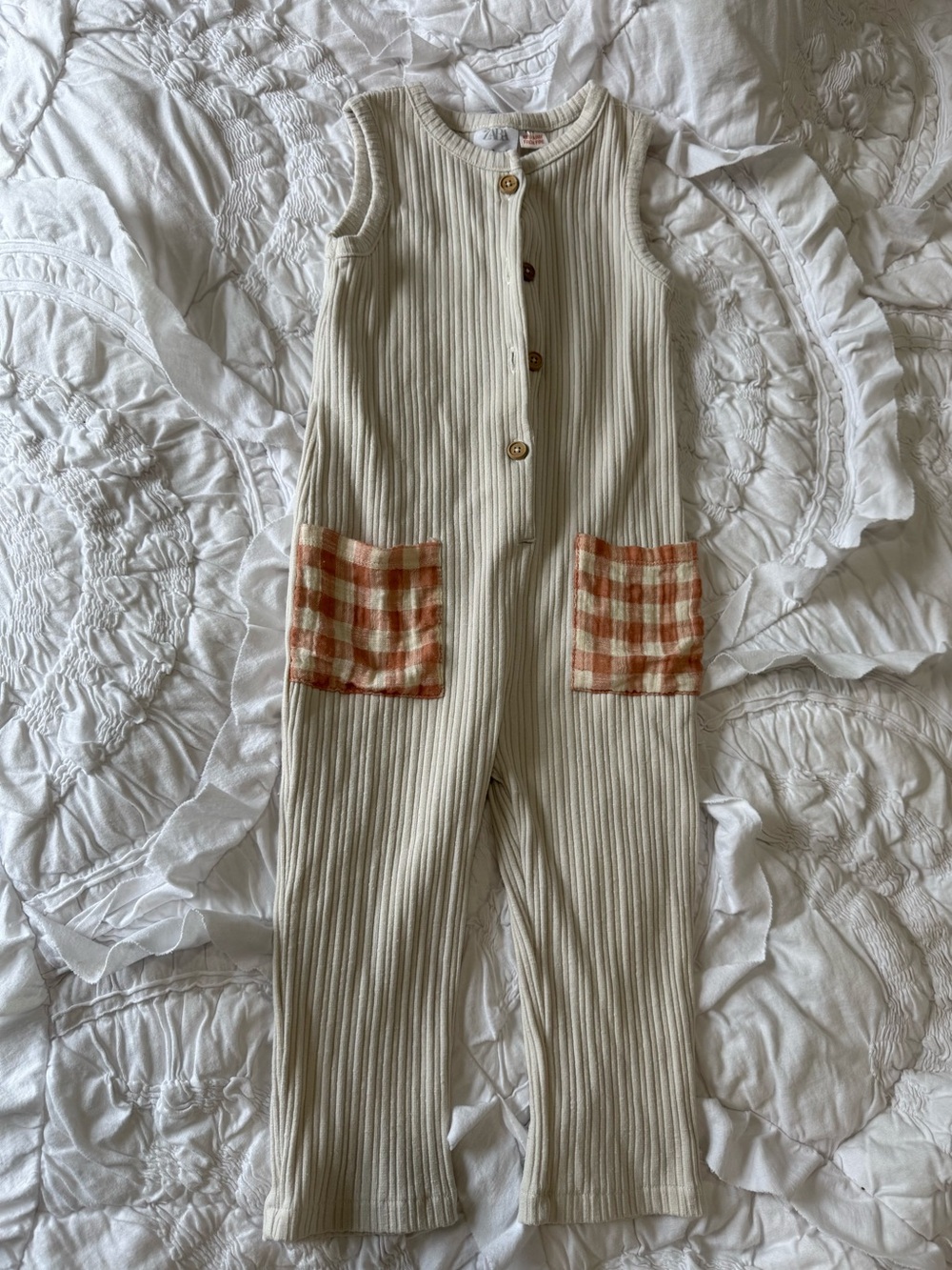 Zara gingham pocket jumpsuit